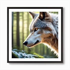 Wolf In The Forest 78 Art Print