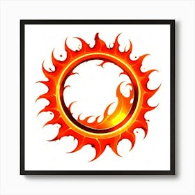 Flaming Sun Art Print