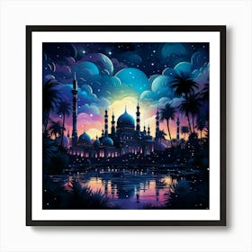 Islamic Night Sky 1 Art Print