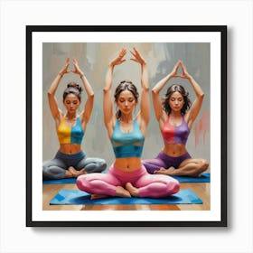 Women In Yoga Art Print 1 Art Print