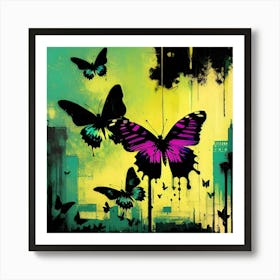 Butterflies In The City 1 Art Print