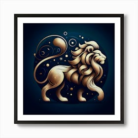 Zodiac Lion 1 Art Print