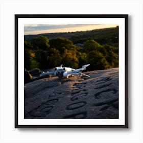 Drone On A Rock Art Print