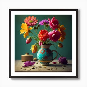 Flowers In A Vase 3 Art Print