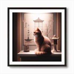 Cat In A Room Art Print