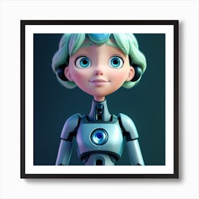 Robot Girl 2 Art Print