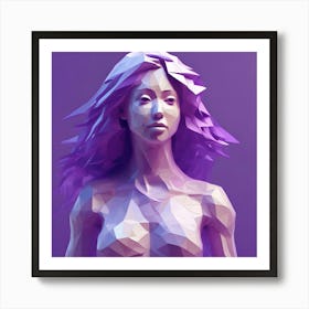 portrait of a Polygonal Woman Art Print