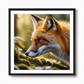 Fox In The Forest 58 Art Print