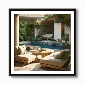 Ultra Realistic Photo Of Bali Inspired Cream Stone (17) Art Print