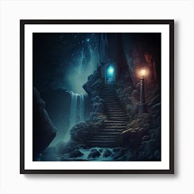 Myeera Mysterious Ancient Stairs Leading Up To The Sword In The 3ab457a1 Bed6 41cf 902f 10bf0bd502f0 1 Art Print