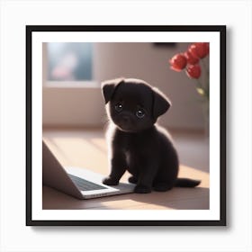 Cute Pug Puppy Art Print