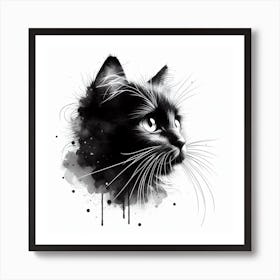 Black Cat Art Print