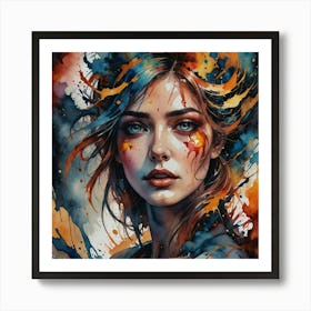 Splatter Girl Art Print