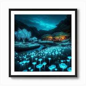 Glow-In-The-Dark Forest Art Print