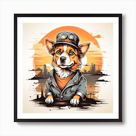 Steampunk Dog Art Print