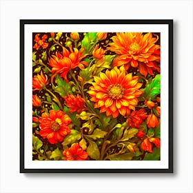 Chrysanthemums Art Print