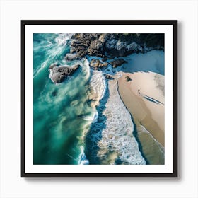 Aerial Beach Photograph Art Print