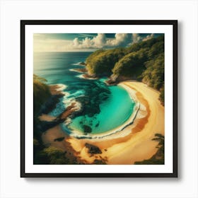 Aerial View Of A Beach Art Print