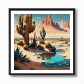 Desert Oasis Art Print