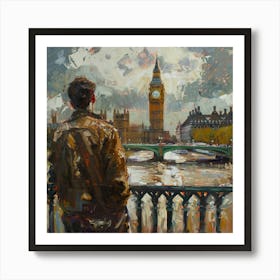 Ben and the Big Ben Oil Painting Art Print