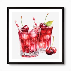 Cherry Cocktail 6 Art Print