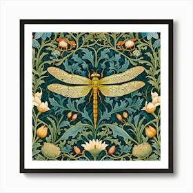 William Morris Dragonfly Art Print