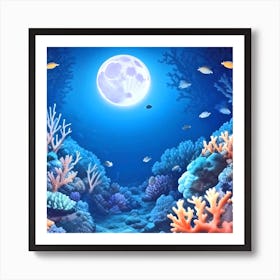 Underwater Coral Reef Art Print