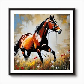 Horse Running Art Print