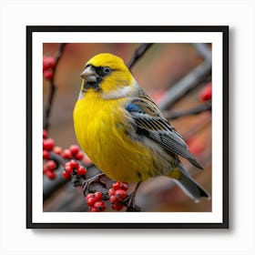 Rufous-Tailed Finch Art Print