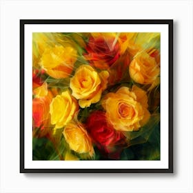 Abstract Roses Photo Art Print