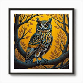 Owl In The Tree Art Print