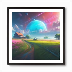 Space Landscape 2 Art Print