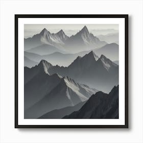 Mountain Range 2 Art Print