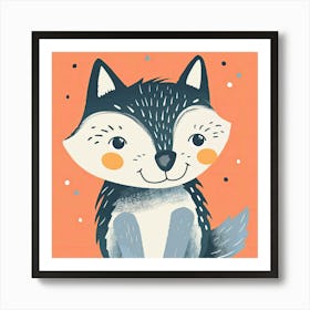 Charming Illustration Wolf 3 Art Print