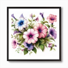 Flowers of Petunia 3 Art Print