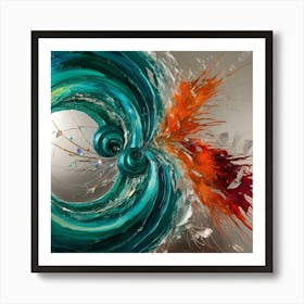 Default An Abstract Art Piece Echoes In The Abyss Using A Mixe 2 Art Print