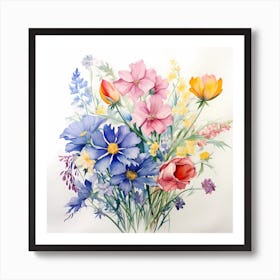 AI Blooming Dreams: The Floral Mirage Art Print