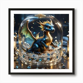 Dragon In A Glass Dome Art Print