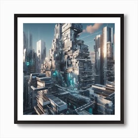 Futuristic City 10 Art Print