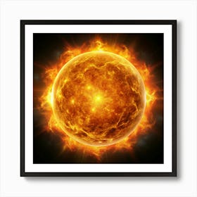 Orange Sun Art Print