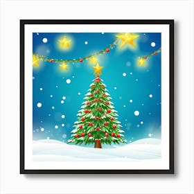 Season Background Holiday Merry Ornament Text New Year Decorating Eve Happy Design Card (12) Art Print