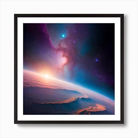 Sunrise In Space Art Print