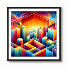 Abstract Cityscape 17 Art Print