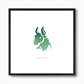 Taurus Zodiac Square Art Print