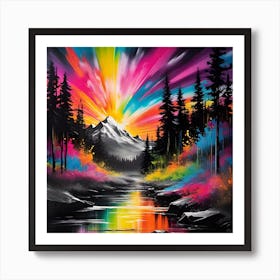 Rainbow Painting Art Print