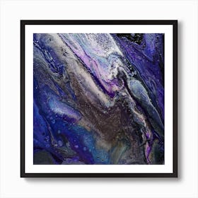 Abstract Galaxy Pour Art Print