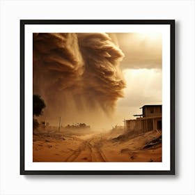 A Towering Wall Of Dust Taller Than Any Skyscraper Looms On The Horizon Art Print