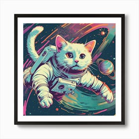 Cat In Space 7 Art Print