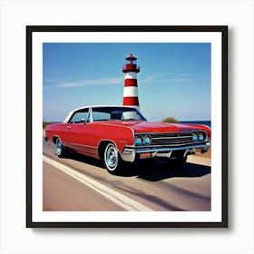 Car Elder Eve Studio 70s Fast Lighthouse Secure Tire Success Status Potent America Repa (2) Art Print