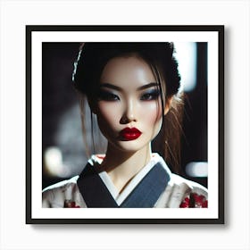 Geisha Creative Illustration Artwork 31 Art Print